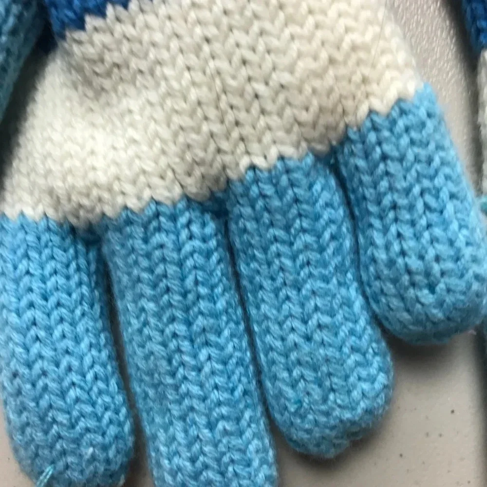 NWT Children’s Place Blue/White Striped Gloves